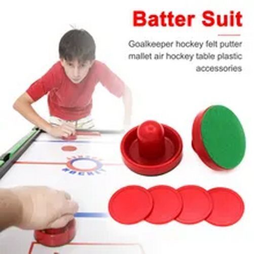 Round Pucks Felt Pusher Mallet Professional Air Hockey Table Goalies Pusher Set