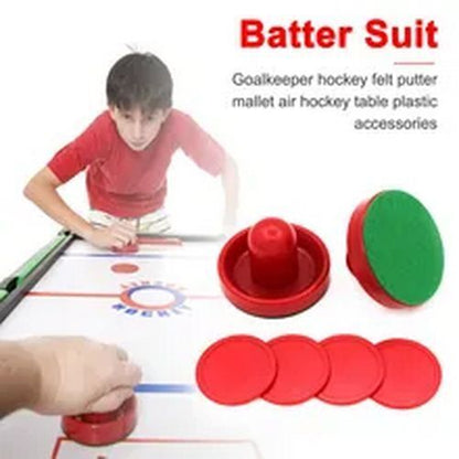 Round Pucks Felt Pusher Mallet Professional Air Hockey Table Goalies Pusher Set