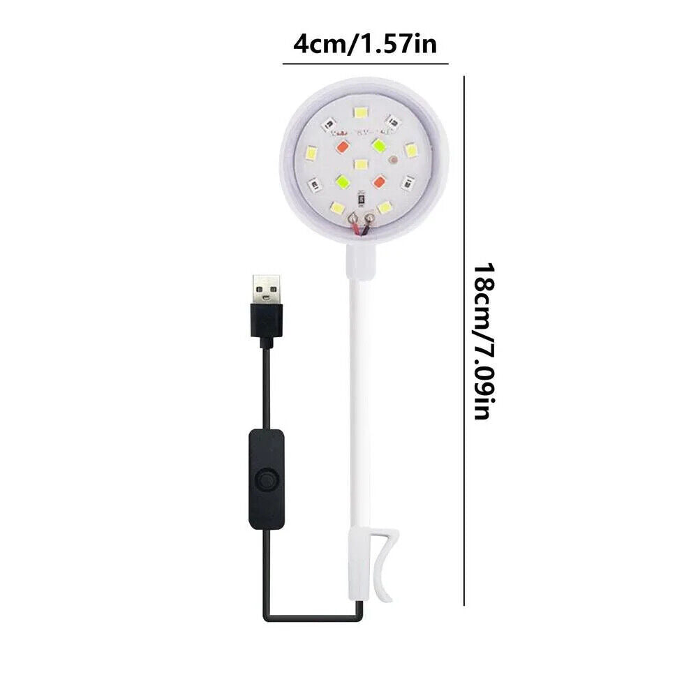 Aquarium Mini Lamps USB-Plug LED Fishbowls Landscaping Fish Tank Colorful Lights