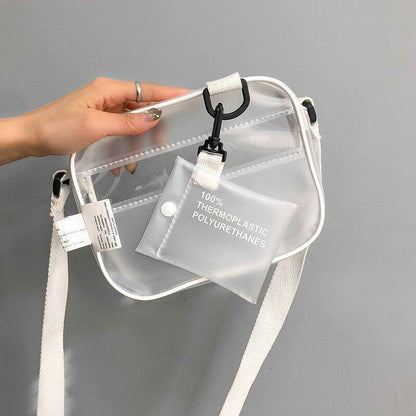 Transparent Bag Crossbody Small Phone Bag Shoulder Handbag Card Purse 19*15 CM