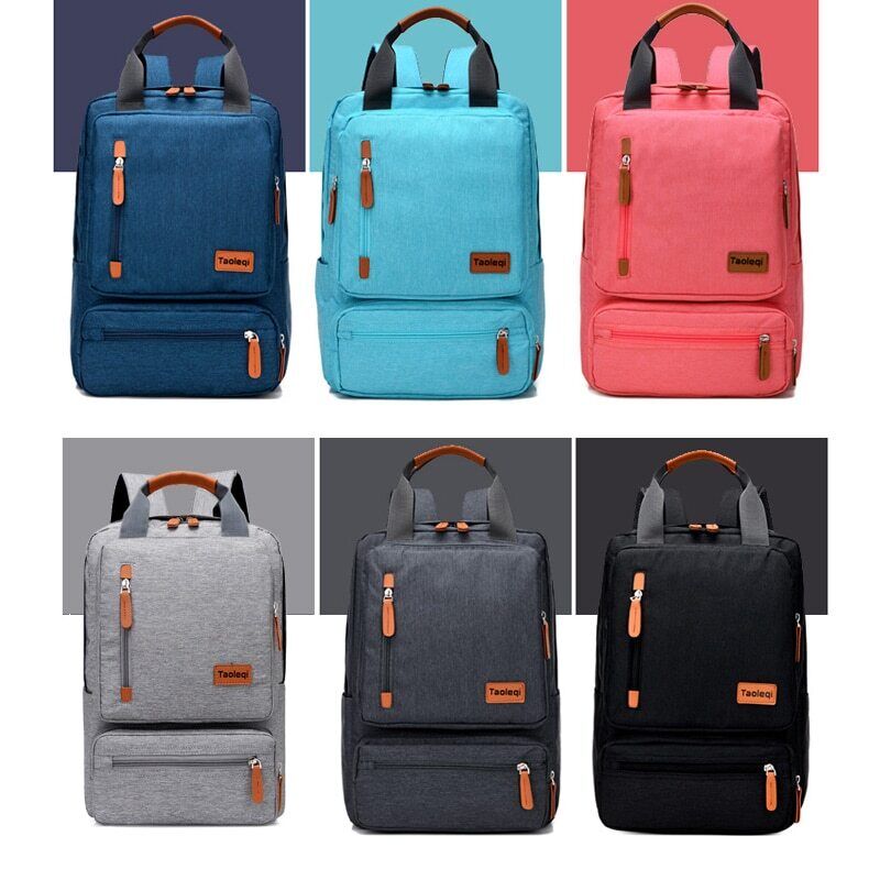 Business Backpack Men Light 15 inch Laptop Bag Oxford Cloth Lady Backpack Gray