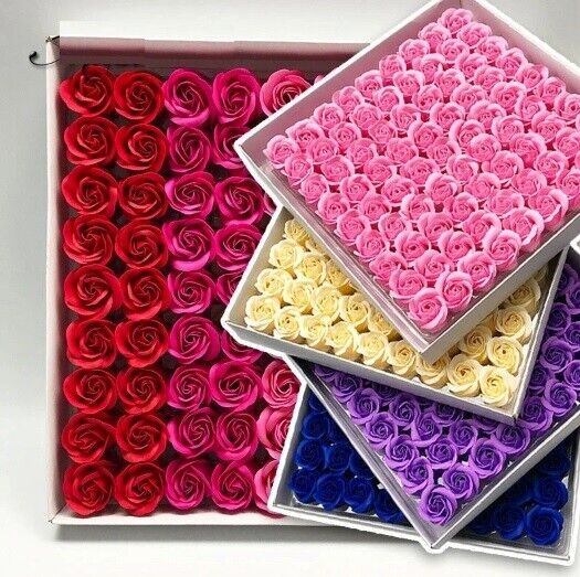 Bath Soap 81Pcs Lot Rose Flower Body Floral Scented Valentines Day Gift Holding