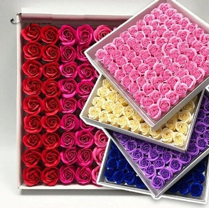 Bath Soap 81Pcs Lot Rose Flower Body Floral Scented Valentines Day Gift Holding
