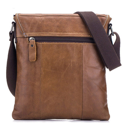 100% Genuine Leather Men's Sling Shoulder/Messenger Bag 10 inches Crossbody Bags