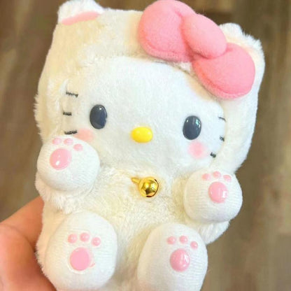10CM Hello Kitty Doll Toy Keychain Schoolbag Pendant Ornament Plush Toy Keychain