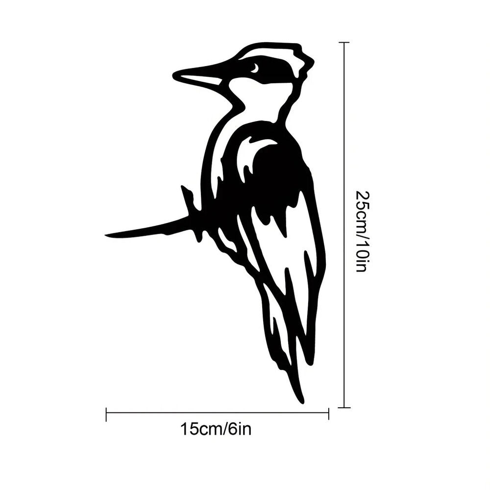 Add a Touch of Nature with this Unique Metal Woodpecker Silhouette Decoration