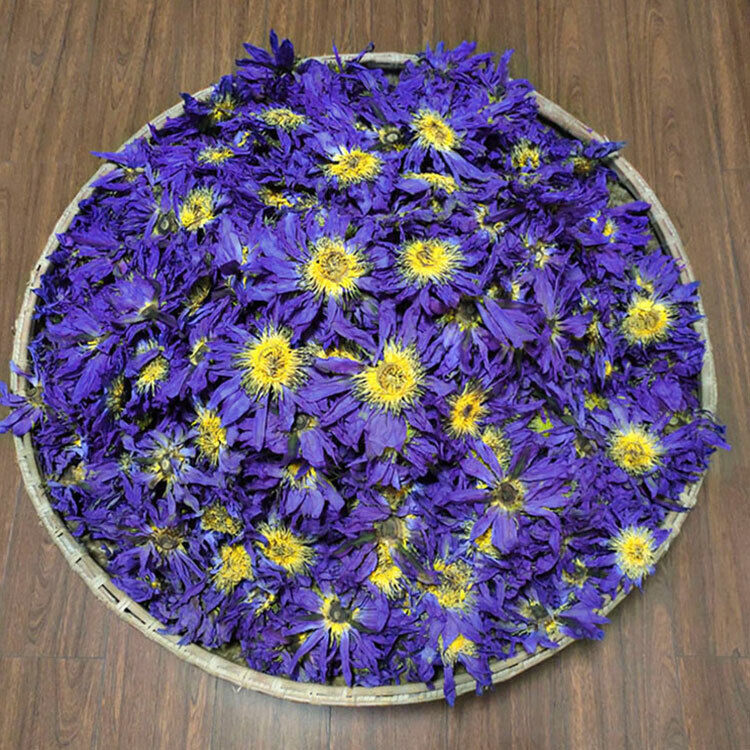 50g 2023 Dried Blue Lotus Flower Egyptian Lotus Natural Whole Flower Herbal Tea