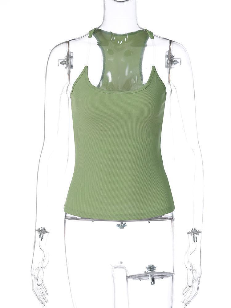Invisible Strap Design Y/project Vest Ribbed Cami Tank Sleeveless Women Tops