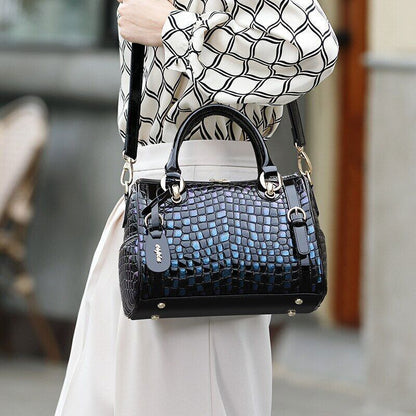 Leather Women's Bag Middle-aged Mother's Handbag Shoulder Messenger Bag