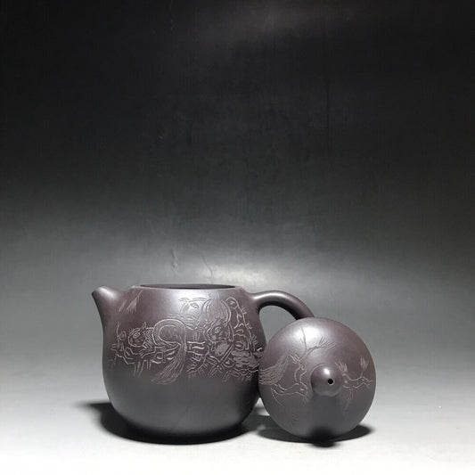 vintage chinese yixing purple clay teapot zisha ceremony teaware collection rare