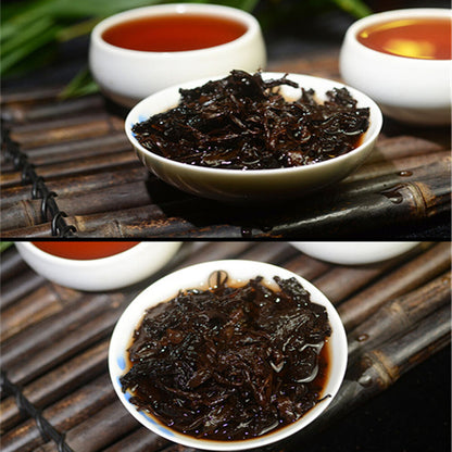 357g Premium Pu-erh Tea Cooked Tea Cake Ripe Tea Healthy Puer Tea Black Tea
