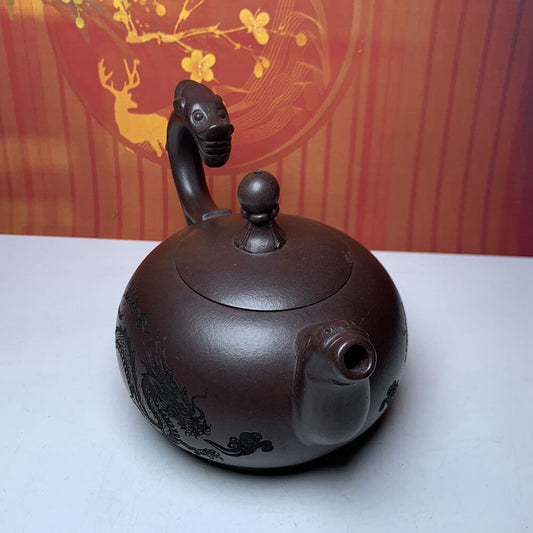 Vintage China Yixing Purple Clay Teapot Zisha Ceramic Dragon Teaware Collections