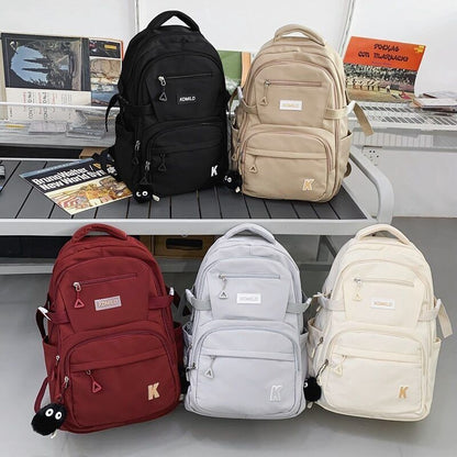 Buckle Backpack School Bag Student Shoulder Bag Teenage Girls Backpacks