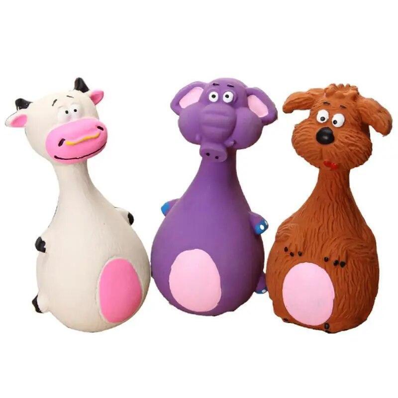 Pet Dog Indestructible Interactive Chew Toys, Stuffed Squeaky Sound Cartoon US