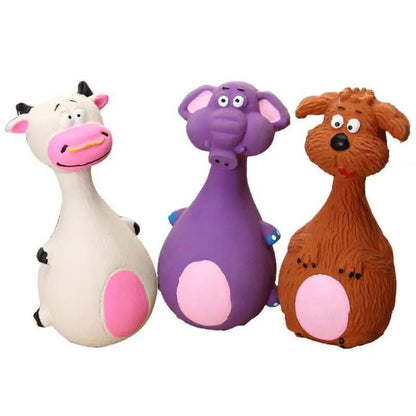 Pet Dog Indestructible Interactive Chew Toys, Stuffed Squeaky Sound Cartoon US