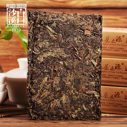 Anhua Baishaxi 2017/2018/yr Golden Flower Fu Cha 1953 Dark Tea Brick 338g