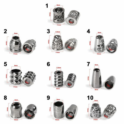 10pcs Metal Charms Buckles Paracord Beads Bracelet Survival Tool Knife Wristband