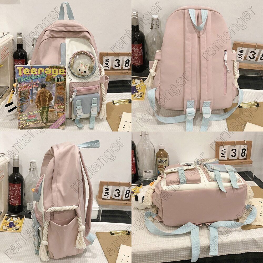 Nylon Bag Girl College Student Backpack Ladies School Bag Book Women Backpack