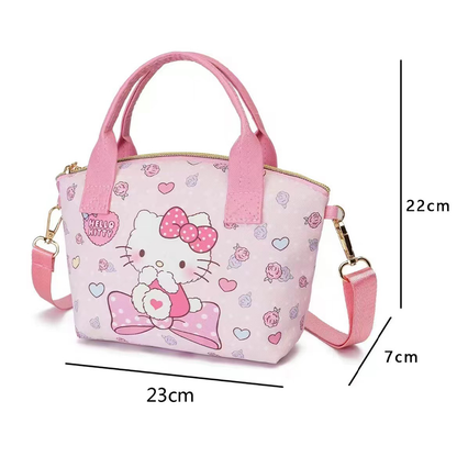 Kuromi My Melody Cinnamoroll Bag Cute Heart Leather Crossbody Shoulder Handbag