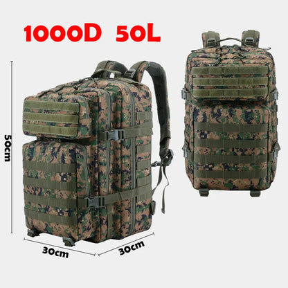 50L 1000D Hunting Bag Backpack Outdoor Rucksacks Tactical Sports Camping Hiking