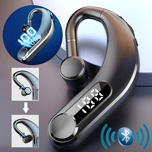 Trucker Wireless Bluetooth 5.2 Earpiece Headset Mic Earbud Noise Cancelling +