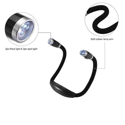 4 LED Light Led Book Flexible Portable Neck With Reading Adjustable Brightness