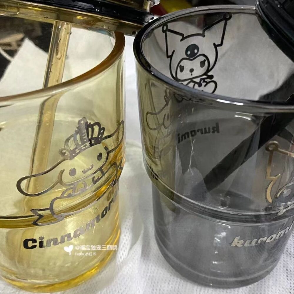Kuromi Straw Glass Lovely Water Cup Coffee Cup Portable