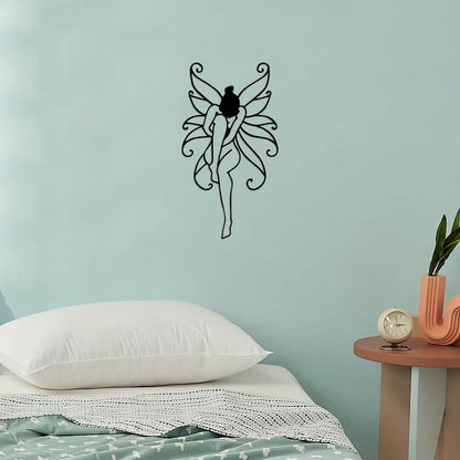 1pc Iron Crafts Flower Figurines Wall Decor, Metal Decor Interior Decoration