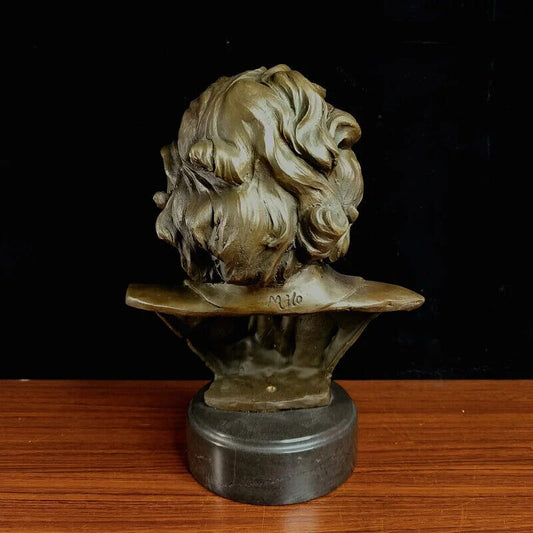 Metal Figurine Beethoven Bronze Statue Home Decor Sculptures Musician,pianist