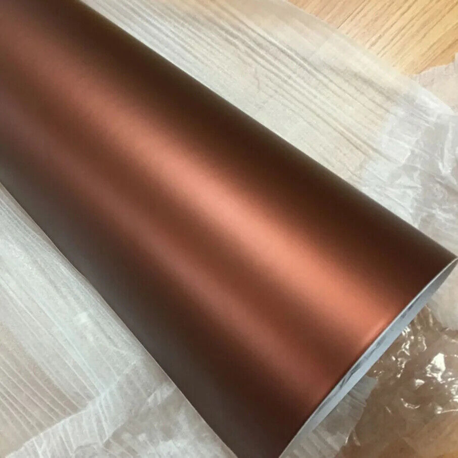 Car Stickers PVC Film Metallic Brown Vinyl Chrome Matte Wraps Decals 10~60x152cm