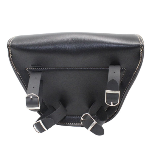 Universal Triangle PU Leather Motorcycle Saddle Bag Left Right Luggage Pouch
