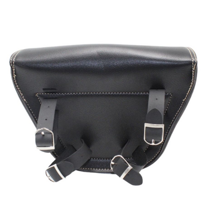 Universal Triangle PU Leather Motorcycle Saddle Bag Left Right Luggage Pouch