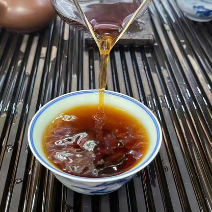 Yunnan Cooked Puerh Cake Tea 2003 Banzhang Panda Puerh Ripe Tea Cake Pu'er Tea