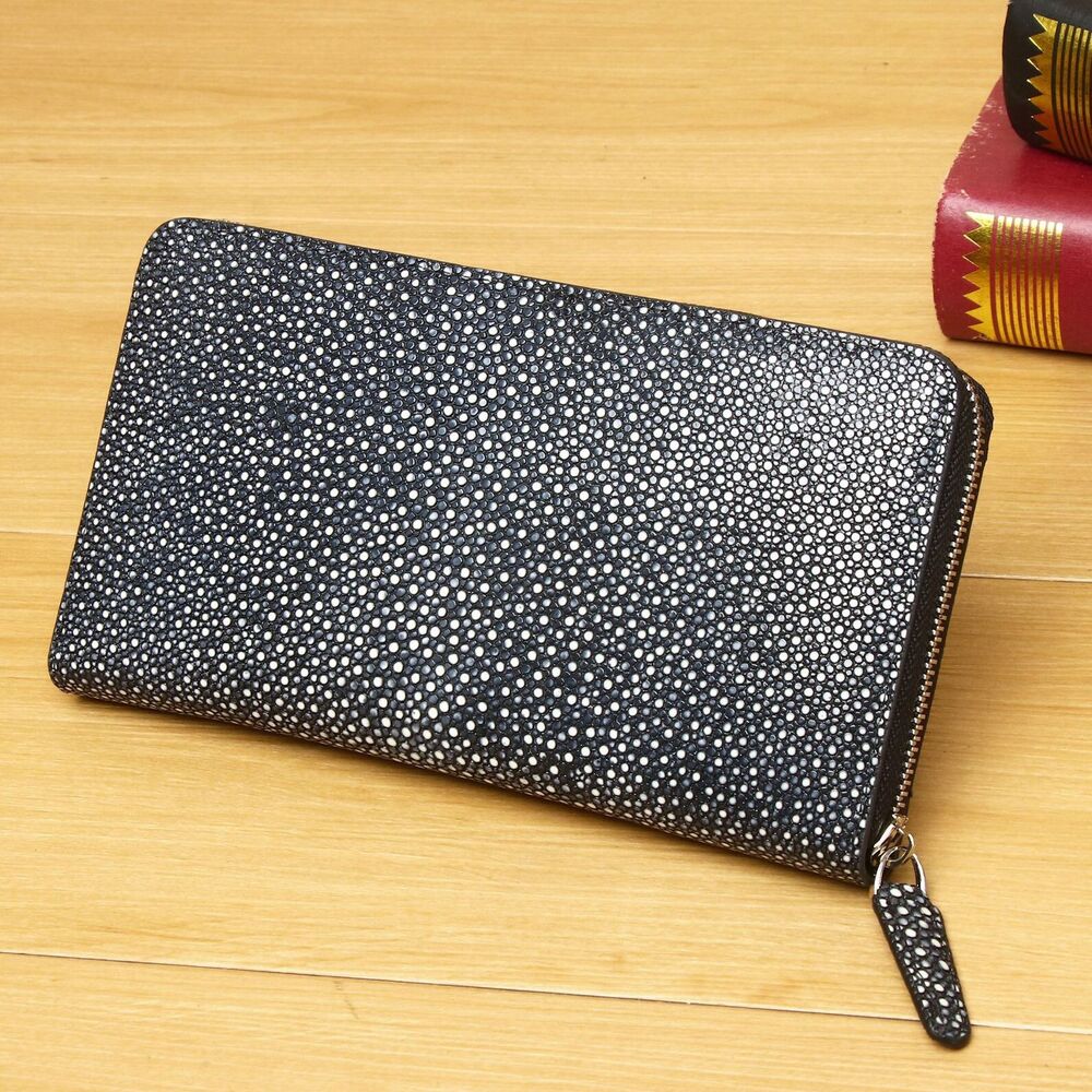 Devil fish pattern men's clutch bag, desinger long zipper wallet for men
