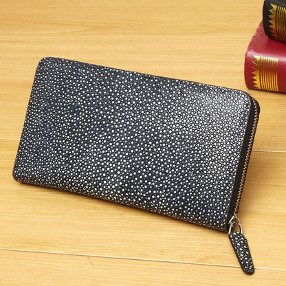Devil fish pattern men's clutch bag, desinger long zipper wallet for men