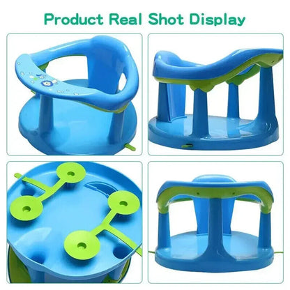 Baby Bath Chair Suction Cups Seat Heat Resistant for Bathtub 6-18 Month Shower