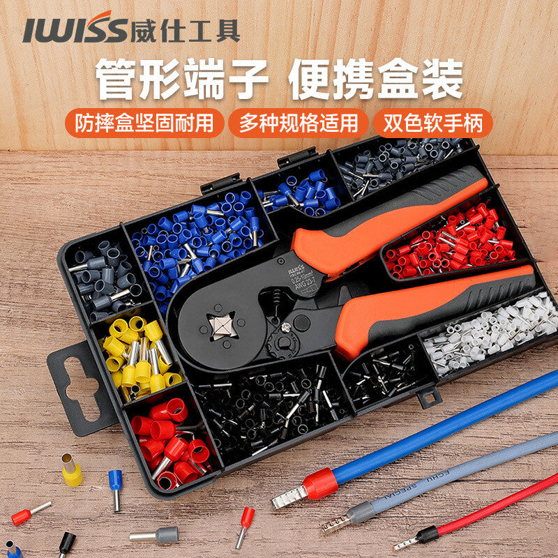 HSC8 6-4A Crimping Pliers Tubular Terminal Crimper Household Electrical Kit Tool