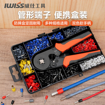 HSC8 6-4A Crimping Pliers Tubular Terminal Crimper Household Electrical Kit Tool