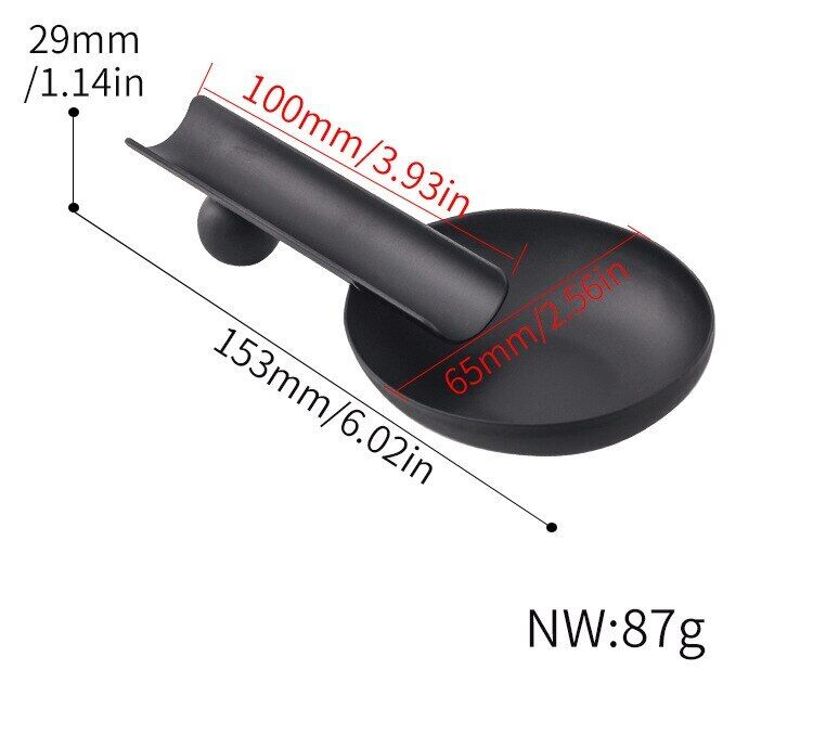 Cigar Ashtray Stainless Steel Spoon Cigarette Holder Stand Accessory 153x65x29mm