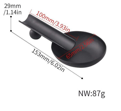 Cigar Ashtray Stainless Steel Spoon Cigarette Holder Stand Accessory 153x65x29mm