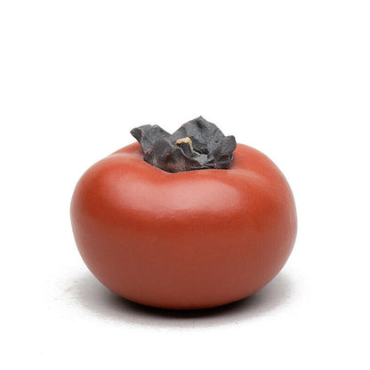 Yixing Handmade Purple Sand Tea Pet persimmon Ornaments Sculpture Accessories