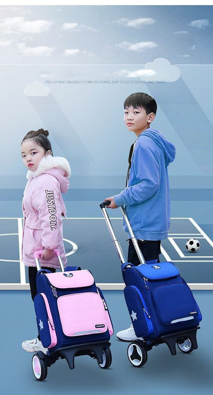 Student School Bag Backpack Bag School Backpack Wheeled Bag Trolley Wheels