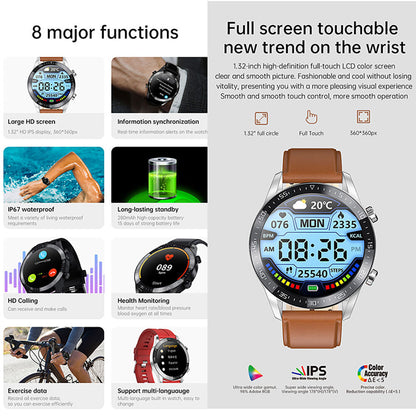 Bluetooth Smart Watch Heart Rate Blood Pressure Fitness Tracker for Women Men