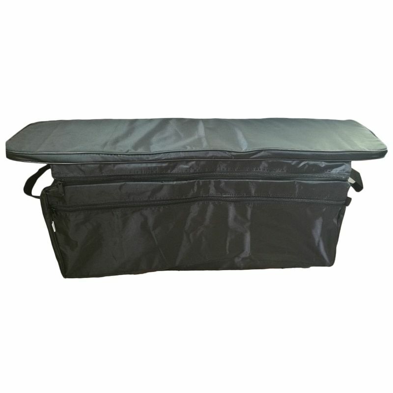 Canoe Inflatable Boat Padded Under Seat Cushion Storage Bag Black Water Skiing