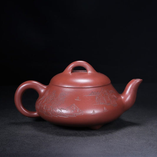 Chinese Yixing Zisha Clay Handmade Exquisite Teapot （汉棠石瓢 底款：徐汉棠）