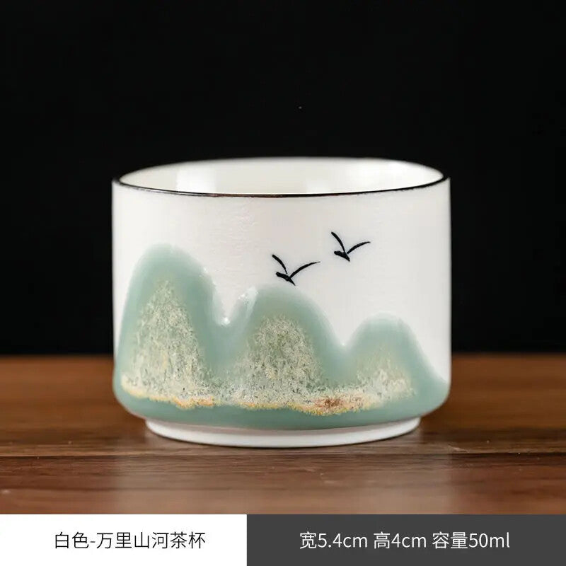 China-Chic Tea Cup Gift Tea Set Single Cup Wine Cup Ceramic Tea Bowl Cup Gift