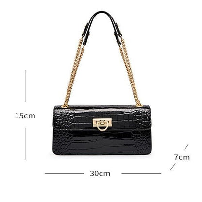 Top Cowhide Leather Party/Cocktail Bag Luxury Women's Sling Shoulder Chain Bag