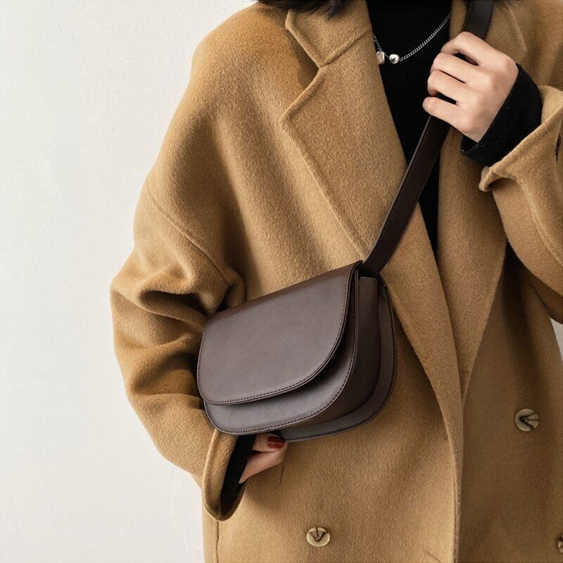 Bag PU Leather Crossbody Bags Women Winter Shoulder Chest Bag Ladies Handbags
