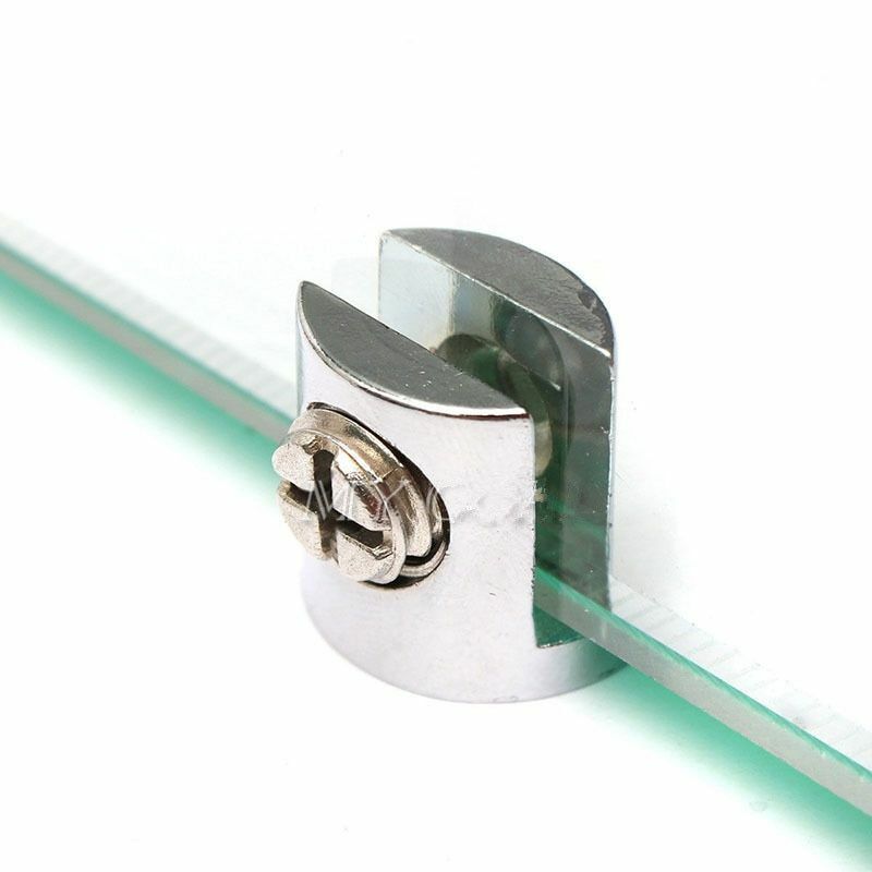 4Pcs/Lot Glass Clamp Chrome Zinc Alloy Finish Plated Bracket Shelf Holder Supply