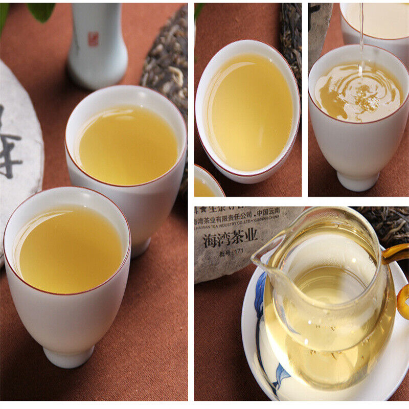 357g Puerh Tea Big Leaf Cha Tea Ancient Tree Golden Leaf Snowy Mountain Yunnan